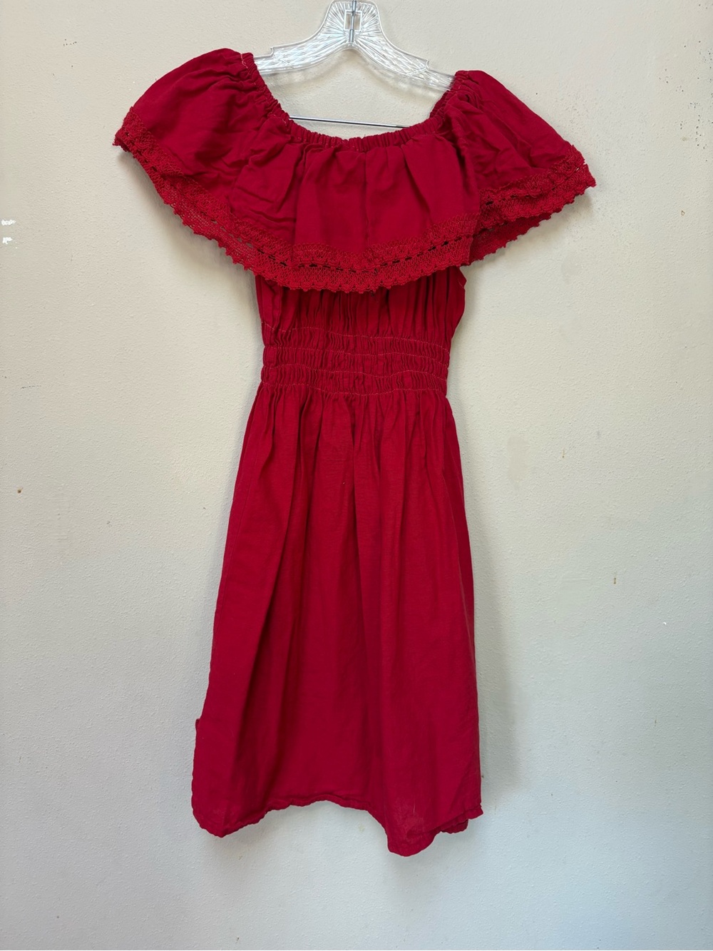 Handmade Sunflower Embroidered Boho Off Shoulder Festival Dress One Size - Picture 4 of 6